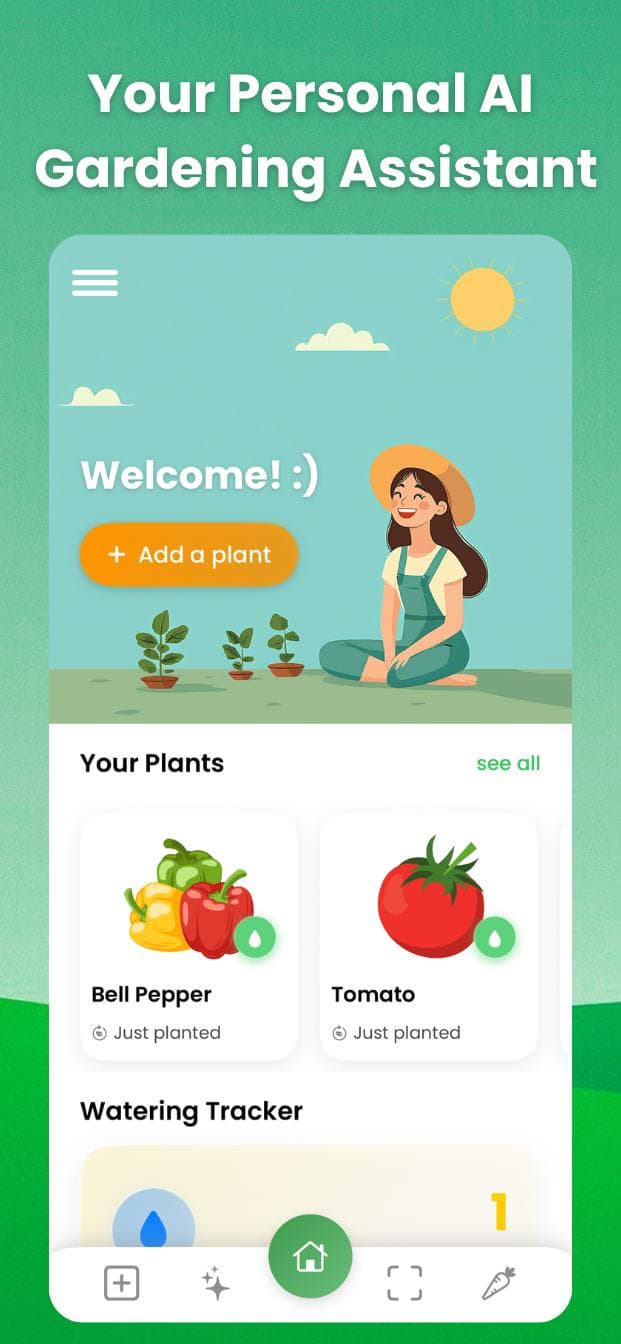 AI Garden App - Plant identification results with species details