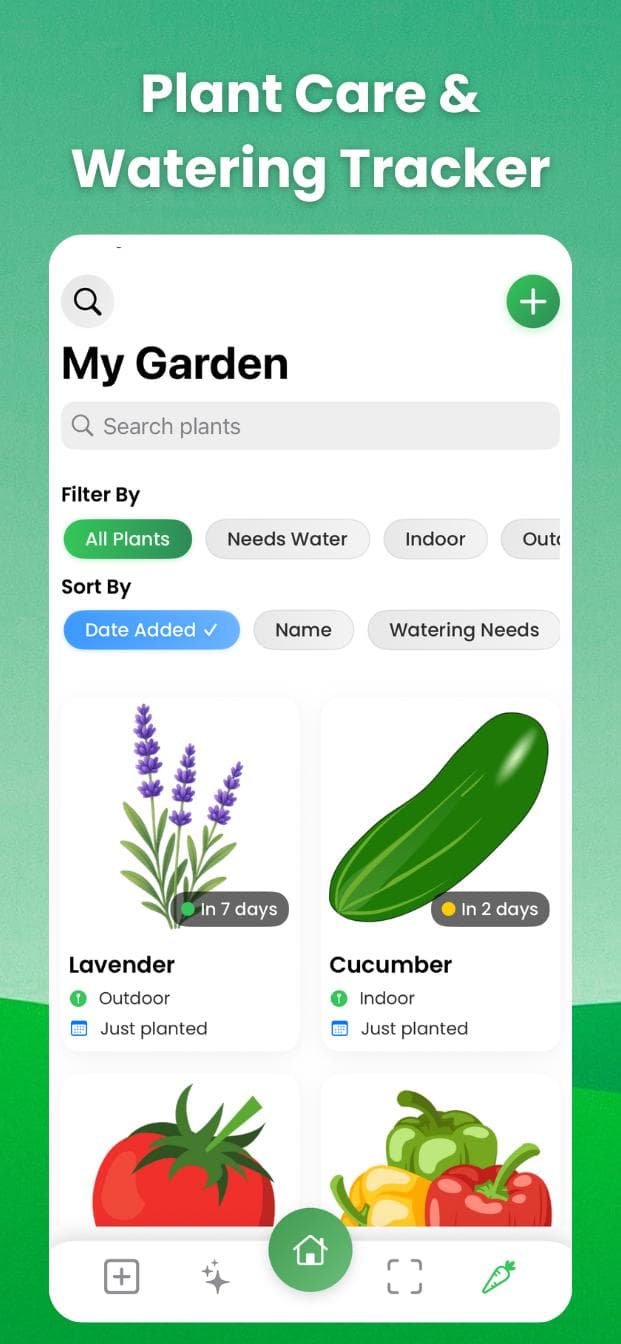 AI Garden App - Plant collection management